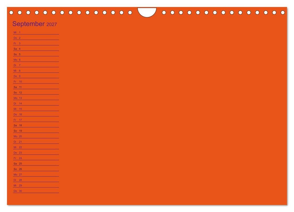 Weitere Ansicht: Bastel-Geburtstagskalender orange / Geburtstagskalender (Wandkalender 2027 DIN A4 quer), CALVENDO Monatskalender | Kreativ ist gut, Calvendo
