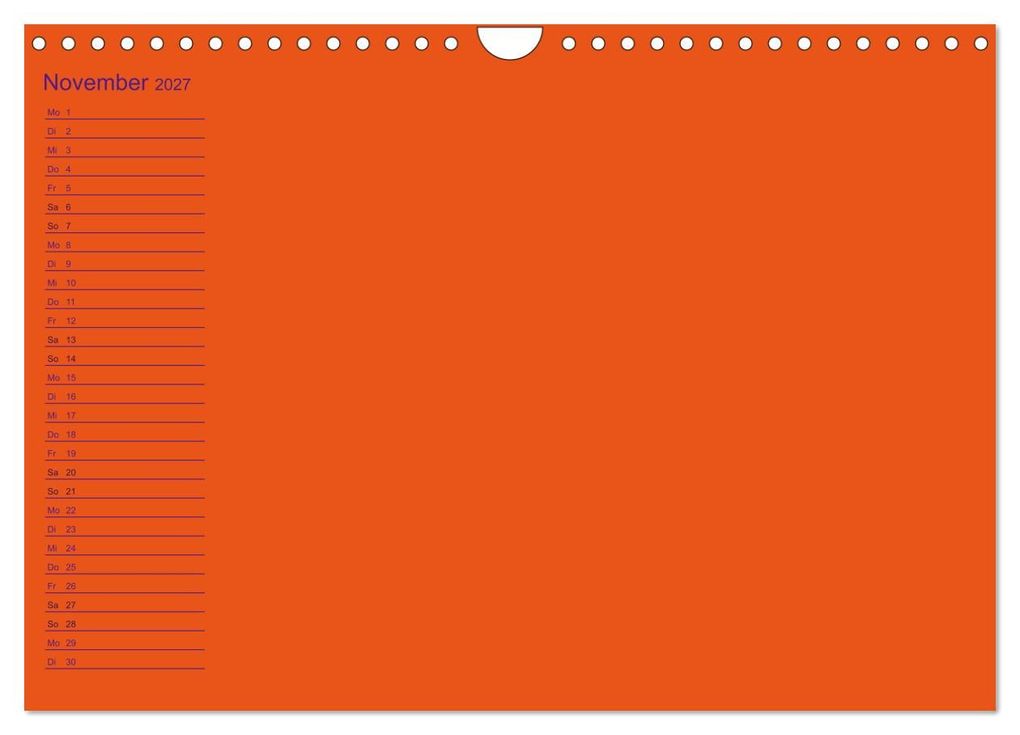 Weitere Ansicht: Bastel-Geburtstagskalender orange / Geburtstagskalender (Wandkalender 2027 DIN A4 quer), CALVENDO Monatskalender | Kreativ ist gut, Calvendo
