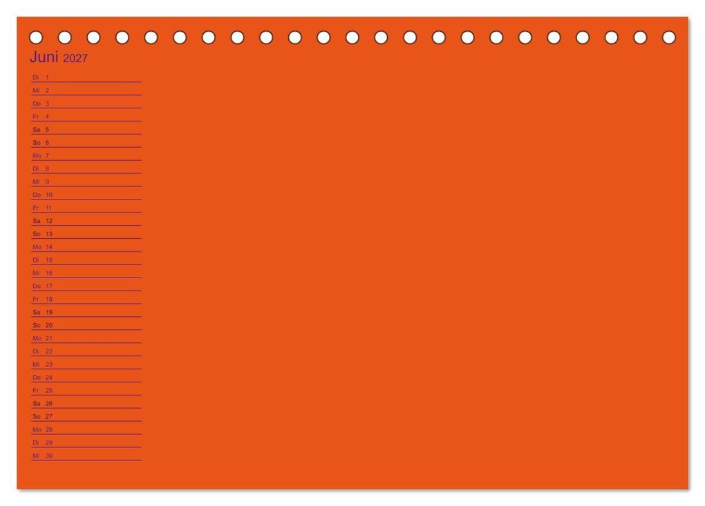 Weitere Ansicht: Bastel-Geburtstagskalender orange / Geburtstagskalender (Tischkalender 2027 DIN A5 quer), CALVENDO Monatskalender | Kreativ ist gut, Calvendo