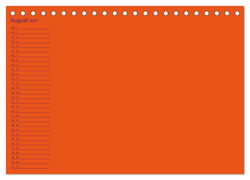 Weitere Ansicht: Bastel-Geburtstagskalender orange / Geburtstagskalender (Tischkalender 2027 DIN A5 quer), CALVENDO Monatskalender | Kreativ ist gut, Calvendo