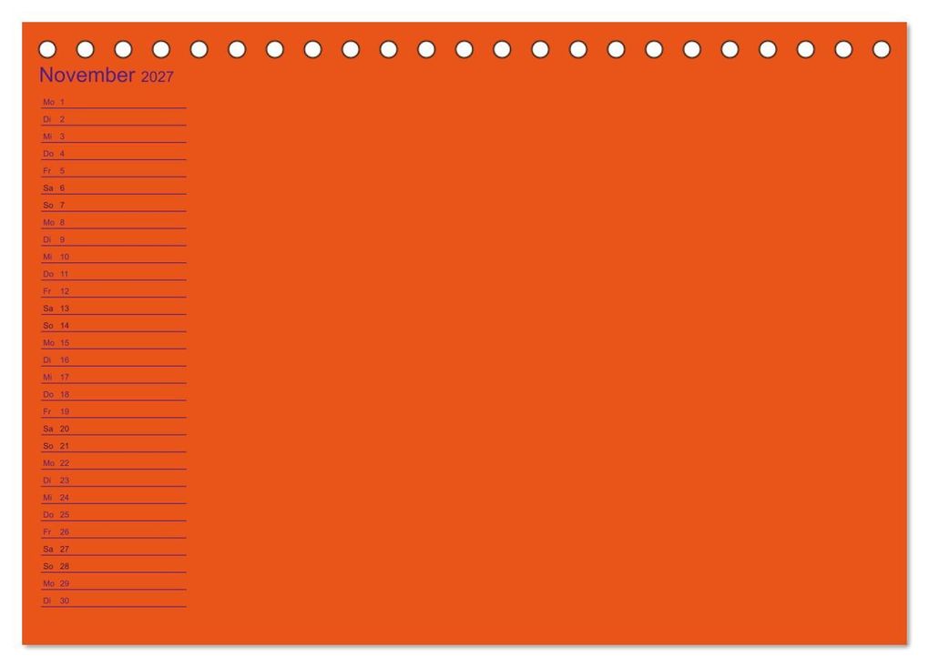Weitere Ansicht: Bastel-Geburtstagskalender orange / Geburtstagskalender (Tischkalender 2027 DIN A5 quer), CALVENDO Monatskalender | Kreativ ist gut, Calvendo