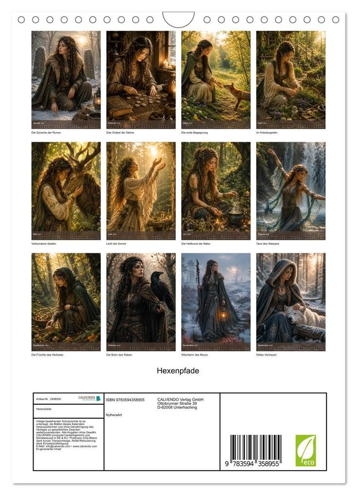 Weitere Ansicht: Hexenpfade (Wandkalender 2027 DIN A4 hoch), CALVENDO Monatskalender | NytheraArt, Calvendo