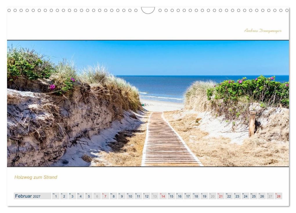 Weitere Ansicht: PANORAMA - Ostfriesische Inseln (Wandkalender 2027 DIN A3 quer), CALVENDO Monatskalender | Andrea Dreegmeyer, Calvendo