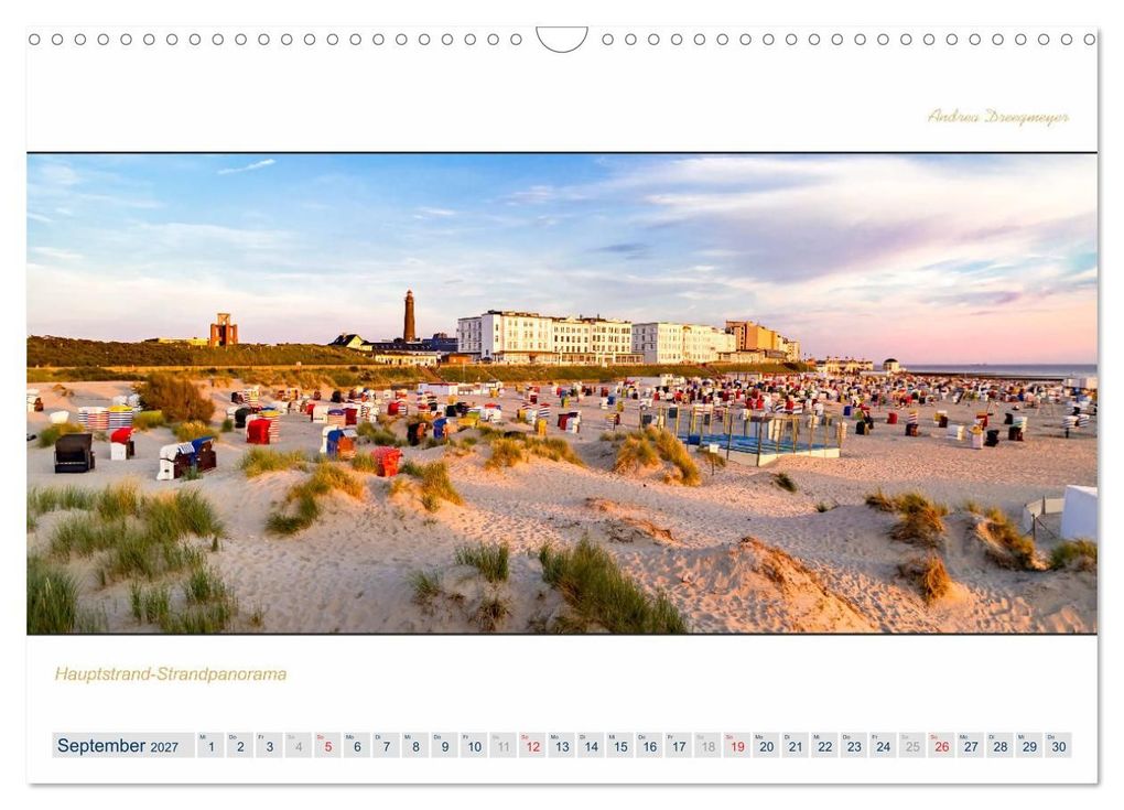 Weitere Ansicht: PANORAMA - Ostfriesische Inseln (Wandkalender 2027 DIN A3 quer), CALVENDO Monatskalender | Andrea Dreegmeyer, Calvendo