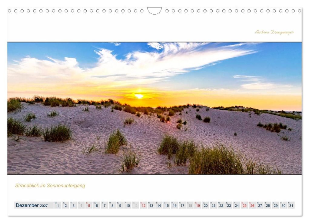 Weitere Ansicht: PANORAMA - Ostfriesische Inseln (Wandkalender 2027 DIN A3 quer), CALVENDO Monatskalender | Andrea Dreegmeyer, Calvendo