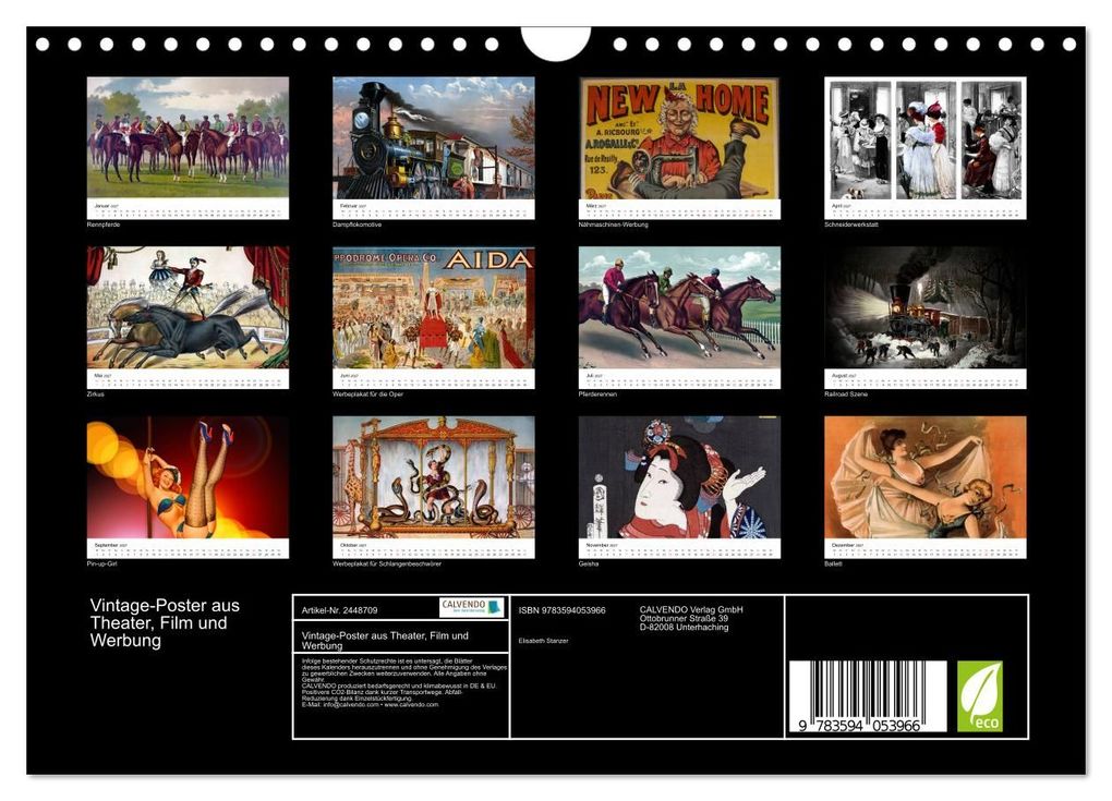 Weitere Ansicht: Vintage-Poster aus Theater, Film und Werbung (Wandkalender 2027 DIN A4 quer), CALVENDO Monatskalender | Elisabeth Stanzer, Calvendo