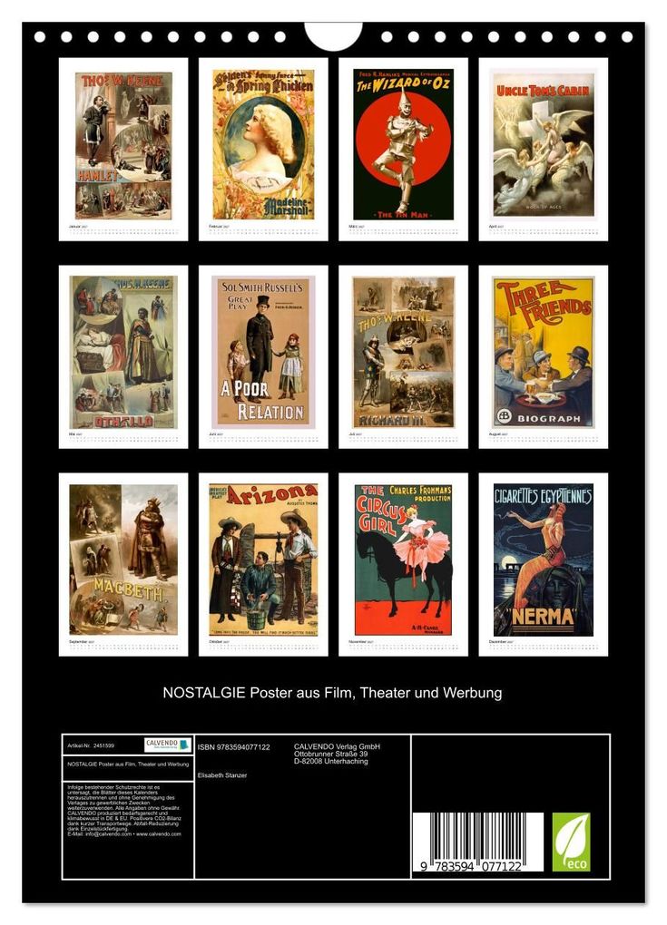 Weitere Ansicht: NOSTALGIE Poster aus Film, Theater und Werbung (Wandkalender 2027 DIN A4 hoch), CALVENDO Monatskalender | Elisabeth Stanzer, Calvendo