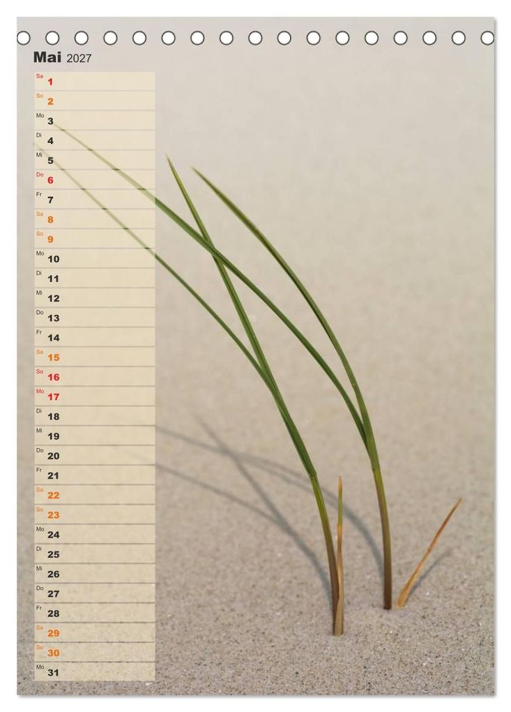 Weitere Ansicht: Zwischen Dünen und Watt / Geburtstagskalender (Tischkalender 2027 DIN A5 hoch), CALVENDO Monatskalender | Kathleen Bergmann, Calvendo