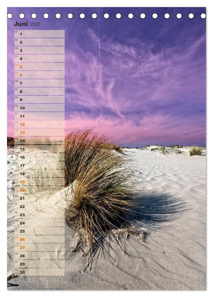 Weitere Ansicht: Zwischen Dünen und Watt / Geburtstagskalender (Tischkalender 2027 DIN A5 hoch), CALVENDO Monatskalender | Kathleen Bergmann, Calvendo