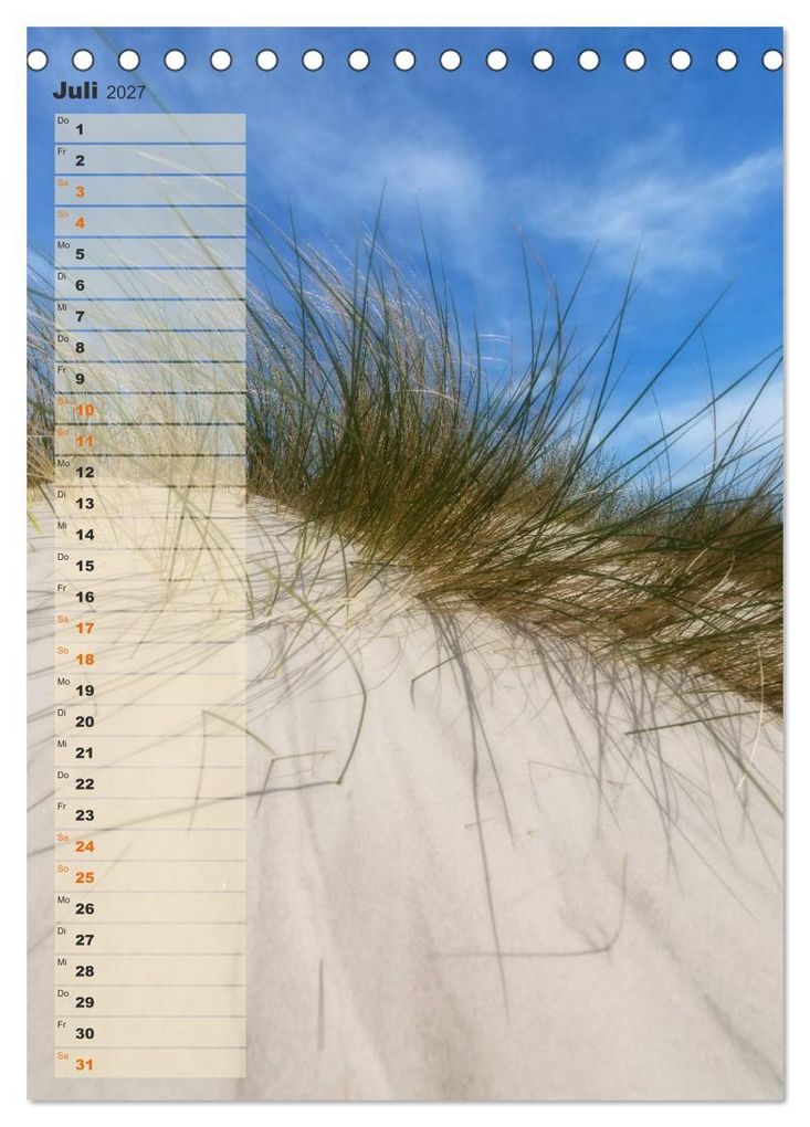 Weitere Ansicht: Zwischen Dünen und Watt / Geburtstagskalender (Tischkalender 2027 DIN A5 hoch), CALVENDO Monatskalender | Kathleen Bergmann, Calvendo