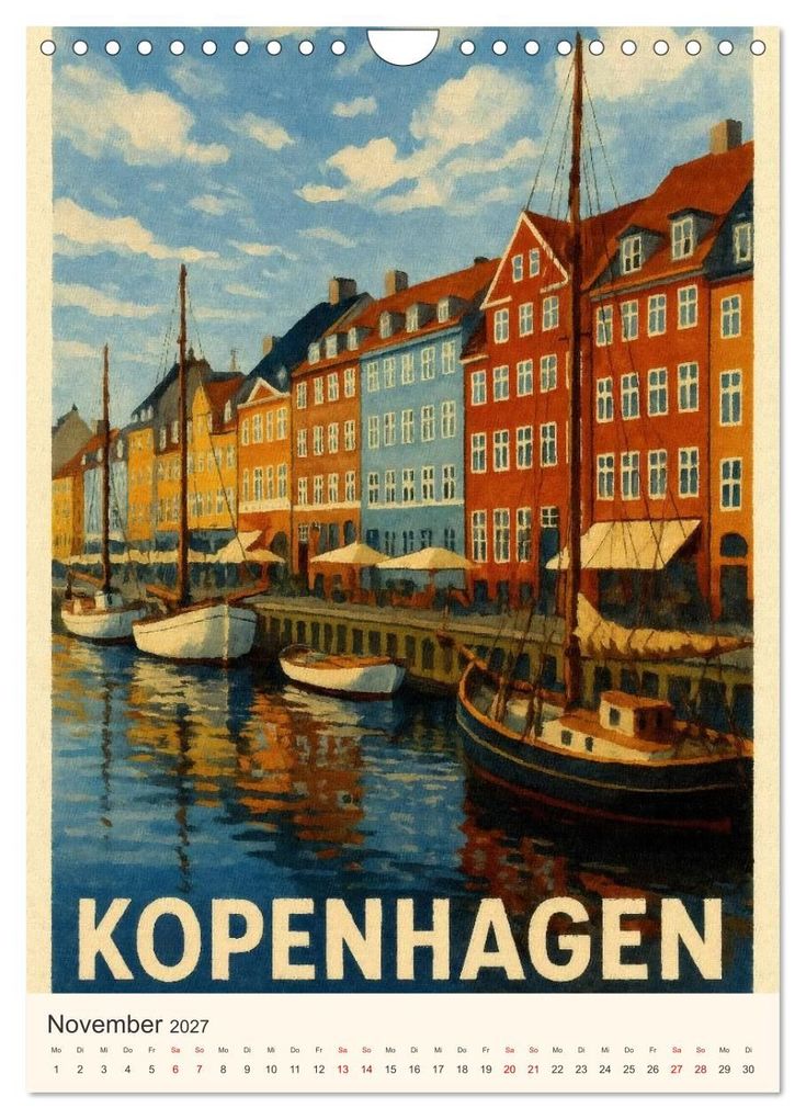 Weitere Ansicht: Hyggelige City-Poster Dänemark (Wandkalender 2027 DIN A4 hoch), CALVENDO Monatskalender | Sabine Wagner, Calvendo