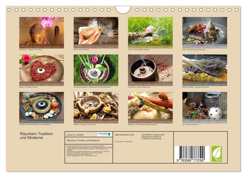 Weitere Ansicht: Räuchern Tradition und Moderne (Wandkalender 2027 DIN A4 quer), CALVENDO Monatskalender | CrystalLights by Sylvia Seibl, Calvendo, Sylvia Seibl