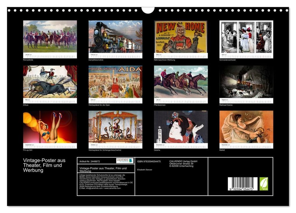 Weitere Ansicht: Vintage-Poster aus Theater, Film und Werbung (Wandkalender 2027 DIN A3 quer), CALVENDO Monatskalender | Elisabeth Stanzer, Calvendo
