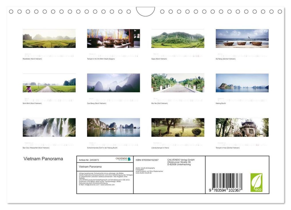 Weitere Ansicht: Vietnam Panorama (Wandkalender 2027 DIN A4 quer), CALVENDO Monatskalender | studio visuell photography, Calvendo