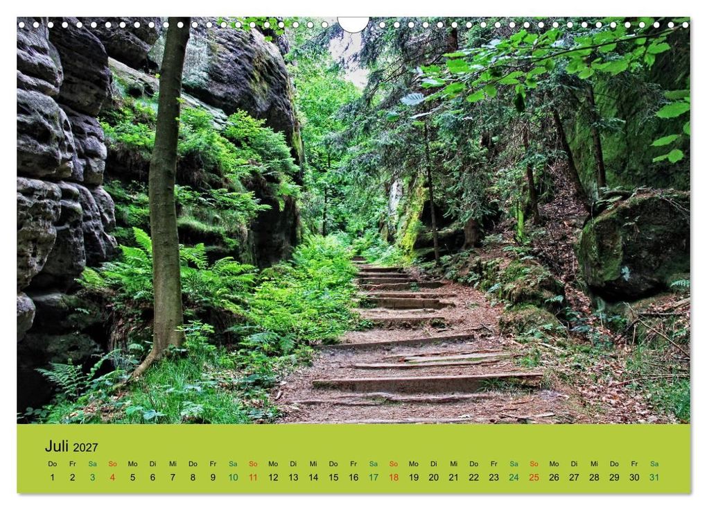 Weitere Ansicht: Im Elbsandstein - Sächsisch-böhmische Schweiz (Wandkalender 2027 DIN A3 quer), CALVENDO Monatskalender | Holger Felix, Calvendo