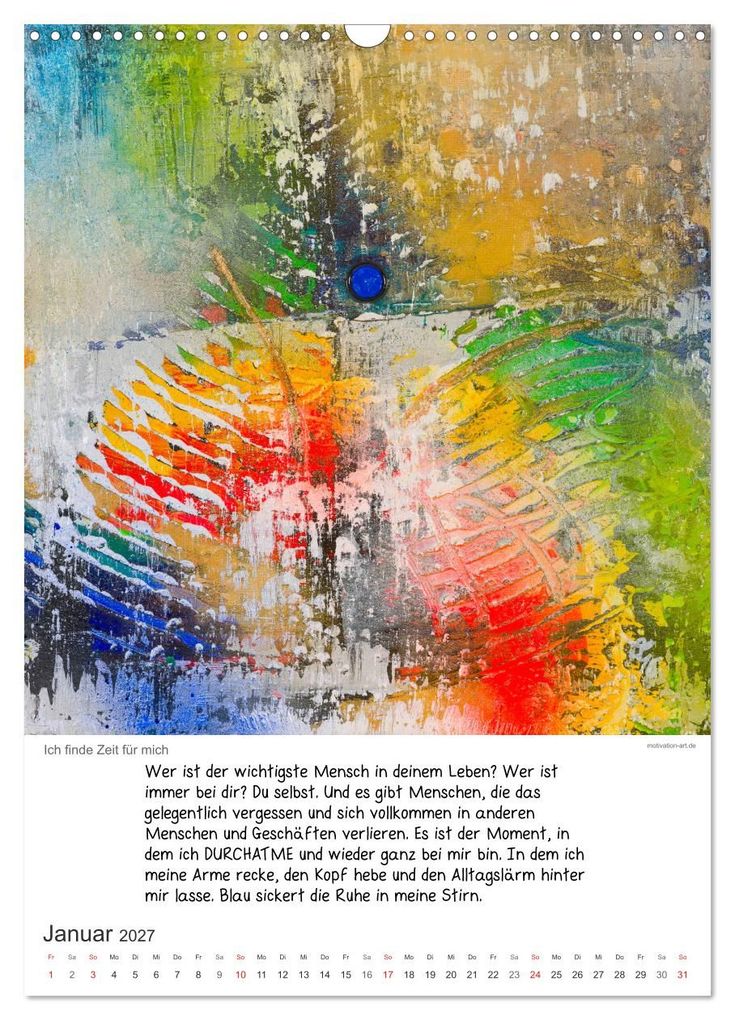 Weitere Ansicht: Motivation-Art Herzenswünsche (Wandkalender 2027 DIN A3 hoch), CALVENDO Monatskalender | Jörg Lehmann, Calvendo