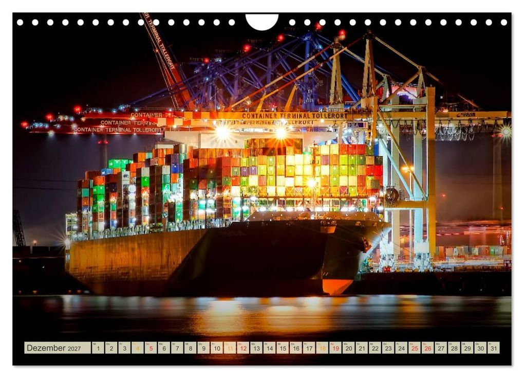 Weitere Ansicht: Containerschiffe auf der Elbe (Wandkalender 2027 DIN A4 quer), CALVENDO Monatskalender | Peter Roder, Calvendo