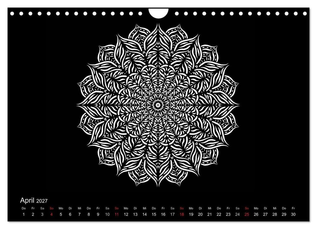 Weitere Ansicht: Entspannung und Ruhe durch Mandalas (Wandkalender 2027 DIN A4 quer), CALVENDO Monatskalender | Heike Langenkamp, Calvendo