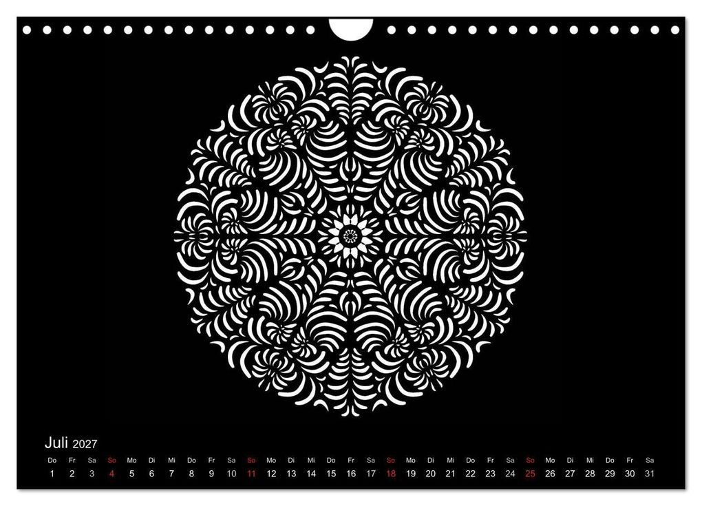 Weitere Ansicht: Entspannung und Ruhe durch Mandalas (Wandkalender 2027 DIN A4 quer), CALVENDO Monatskalender | Heike Langenkamp, Calvendo