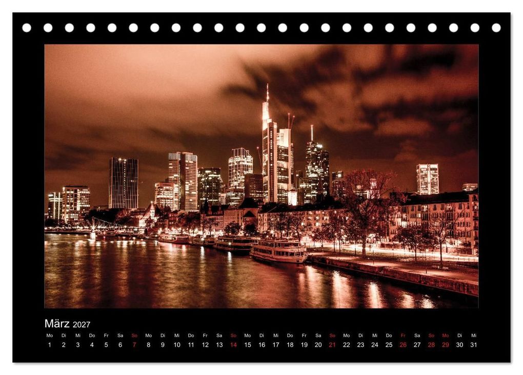 Weitere Ansicht: Frankfurt bei Nacht 2027 (Tischkalender 2027 DIN A5 quer), CALVENDO Monatskalender | Karlheinz Nöthling, Calvendo