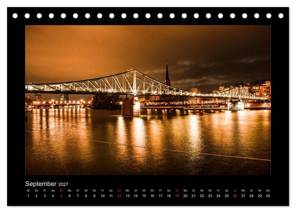 Weitere Ansicht: Frankfurt bei Nacht 2027 (Tischkalender 2027 DIN A5 quer), CALVENDO Monatskalender | Karlheinz Nöthling, Calvendo