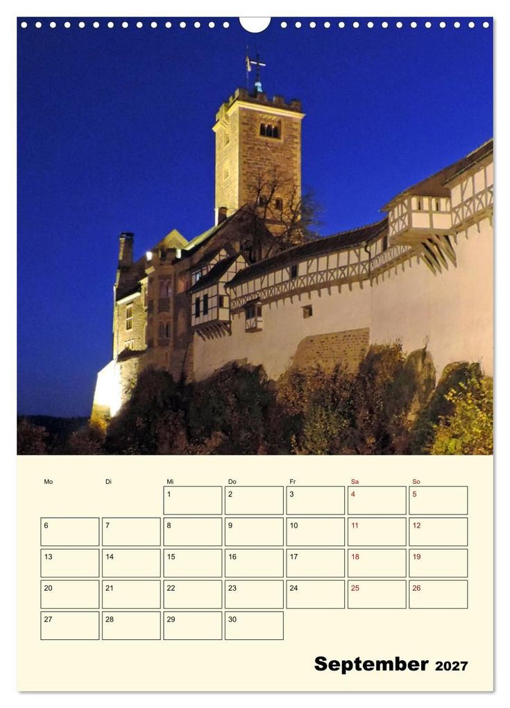 Weitere Ansicht: Die Wartburg - Weltkulturerbe in Thüringen (Wandkalender 2027 DIN A3 hoch), CALVENDO Monatskalender | Volker Geyer, Calvendo