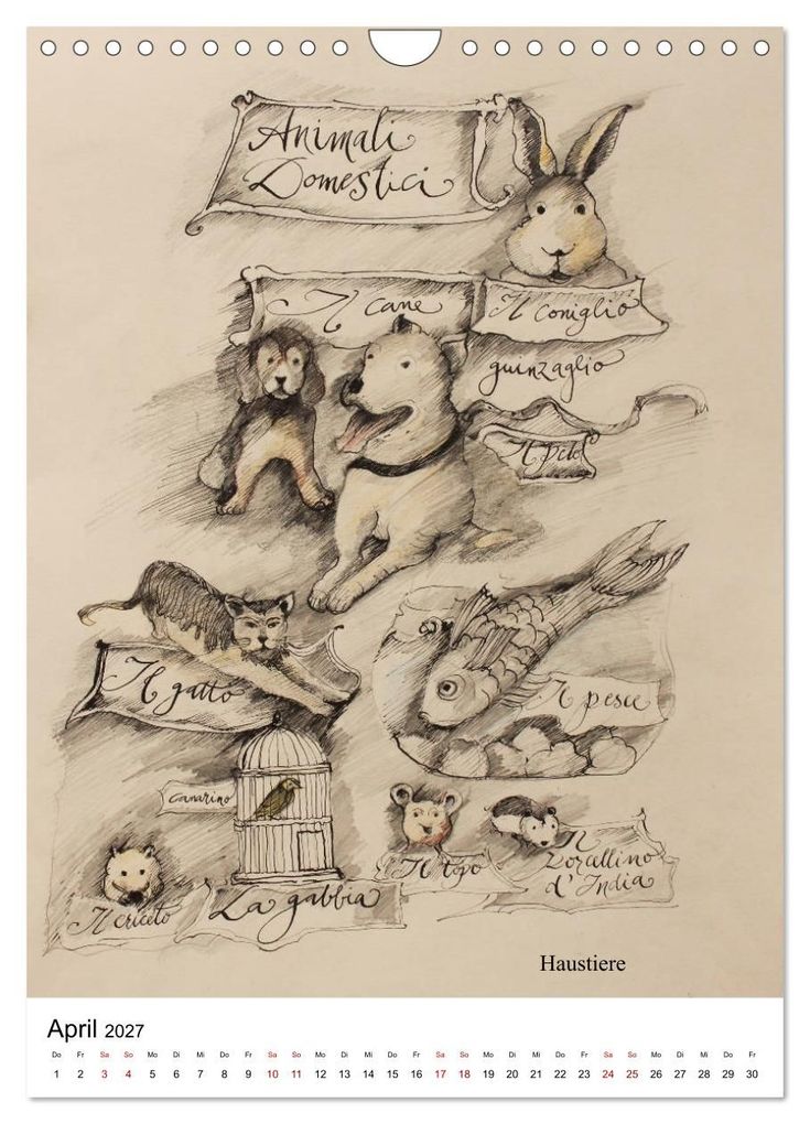 Weitere Ansicht: Italienisch Lernen in Bildern (Wandkalender 2027 DIN A4 hoch), CALVENDO Monatskalender | Eva Demuth, Calvendo