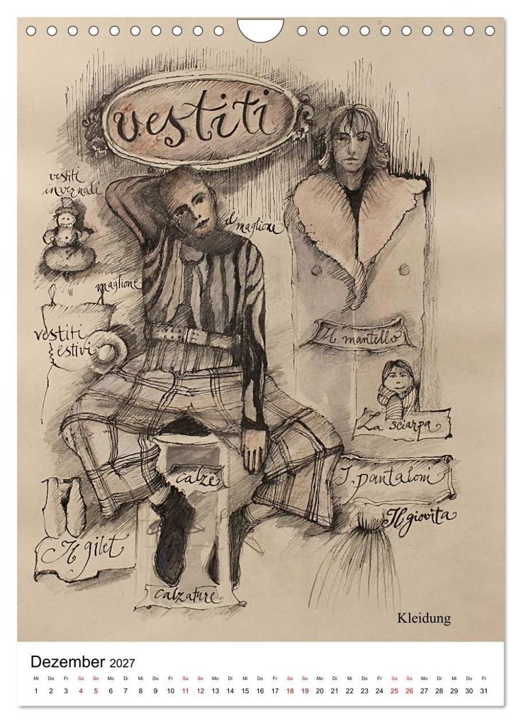Weitere Ansicht: Italienisch Lernen in Bildern (Wandkalender 2027 DIN A4 hoch), CALVENDO Monatskalender | Eva Demuth, Calvendo