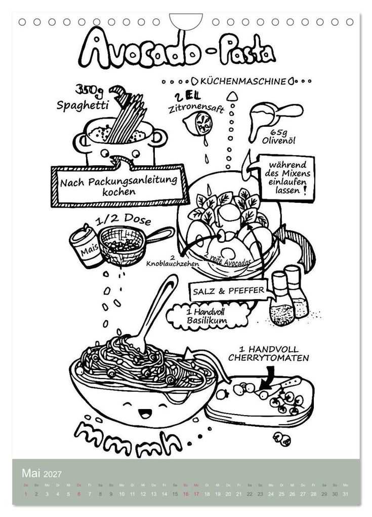 Weitere Ansicht: KOCH MAL KALENDER - Lustige Rezepte zum Ausmalen (Wandkalender 2027 DIN A4 hoch), CALVENDO Monatskalender | Christina Speer, Calvendo