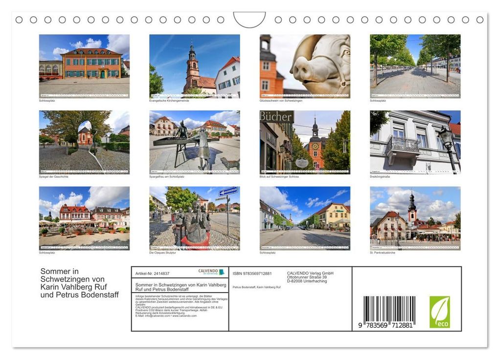 Weitere Ansicht: Sommer in Schwetzingen von Karin Vahlberg Ruf und Petrus Bodenstaff (Wandkalender 2027 DIN A4 quer), CALVENDO Monatskalender | Petrus Bodenstaff Karin Vahlberg Ruf, Calvendo