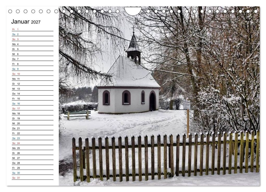 Weitere Ansicht: Sa(ar)krale Baukunst - Kapellen im Saarland (Wandkalender 2027 DIN A4 quer), CALVENDO Monatskalender | Thomas Bartruff, Calvendo