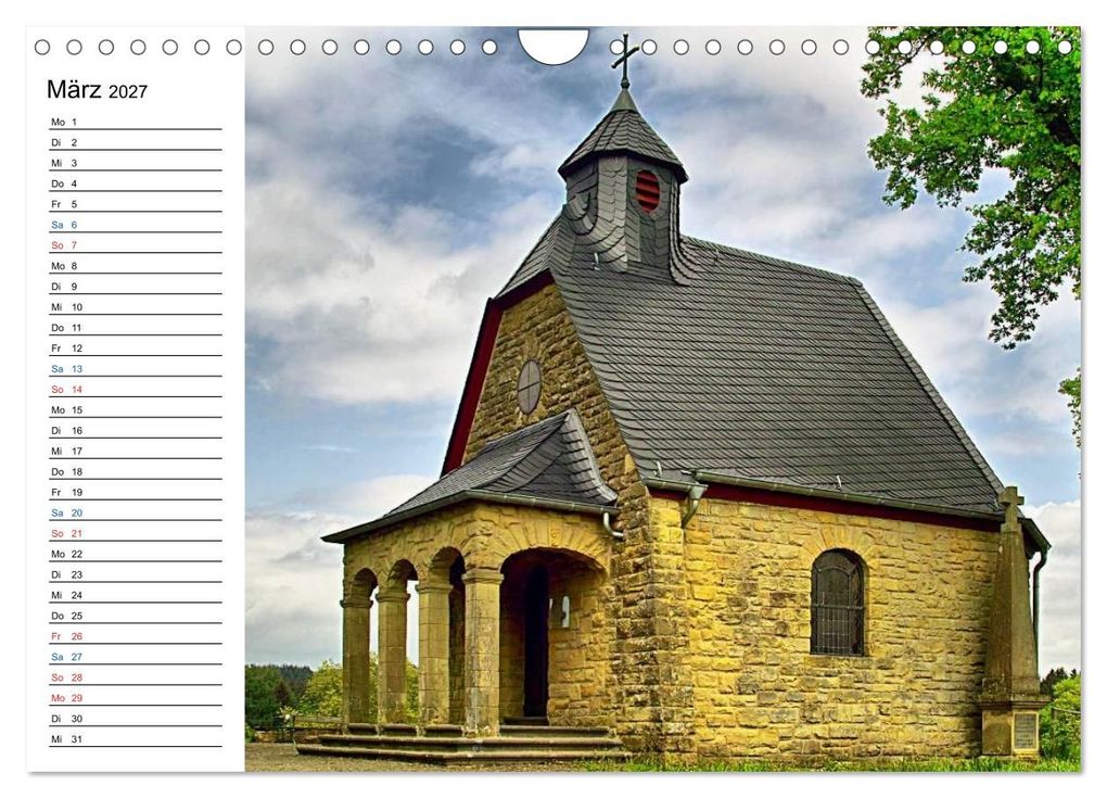 Weitere Ansicht: Sa(ar)krale Baukunst - Kapellen im Saarland (Wandkalender 2027 DIN A4 quer), CALVENDO Monatskalender | Thomas Bartruff, Calvendo