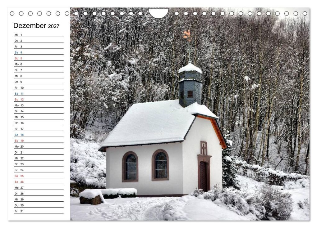 Weitere Ansicht: Sa(ar)krale Baukunst - Kapellen im Saarland (Wandkalender 2027 DIN A4 quer), CALVENDO Monatskalender | Thomas Bartruff, Calvendo