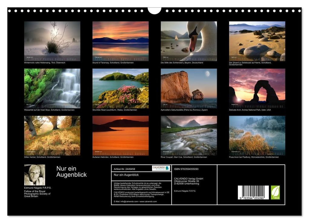 Weitere Ansicht: Nur ein Augenblick (Wandkalender 2027 DIN A3 quer), CALVENDO Monatskalender | Edmund Nägele F.R.P.S., Calvendo