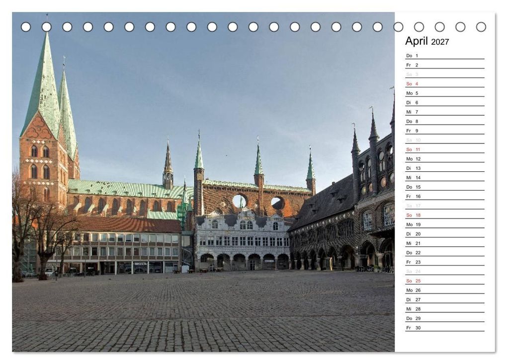 Weitere Ansicht: Hansestadt Lübeck / Geburtstagskalender (Tischkalender 2027 DIN A5 quer), CALVENDO Monatskalender | Andrea Potratz, Calvendo