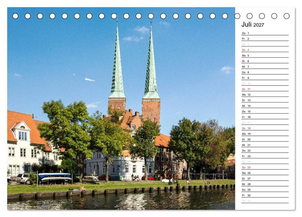 Weitere Ansicht: Hansestadt Lübeck / Geburtstagskalender (Tischkalender 2027 DIN A5 quer), CALVENDO Monatskalender | Andrea Potratz, Calvendo