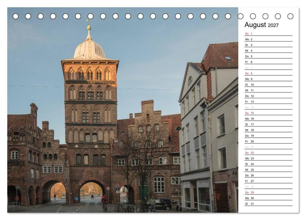 Weitere Ansicht: Hansestadt Lübeck / Geburtstagskalender (Tischkalender 2027 DIN A5 quer), CALVENDO Monatskalender | Andrea Potratz, Calvendo