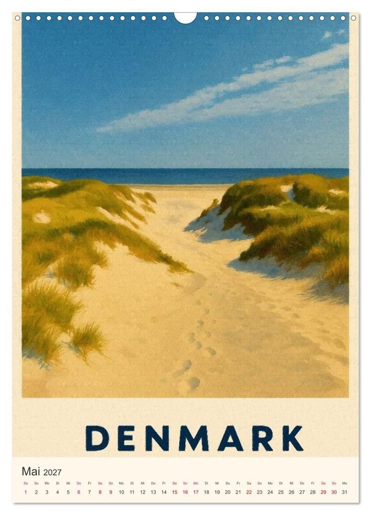 Weitere Ansicht: Hyggelige City-Poster Dänemark (Wandkalender 2027 DIN A3 hoch), CALVENDO Monatskalender | Sabine Wagner, Calvendo