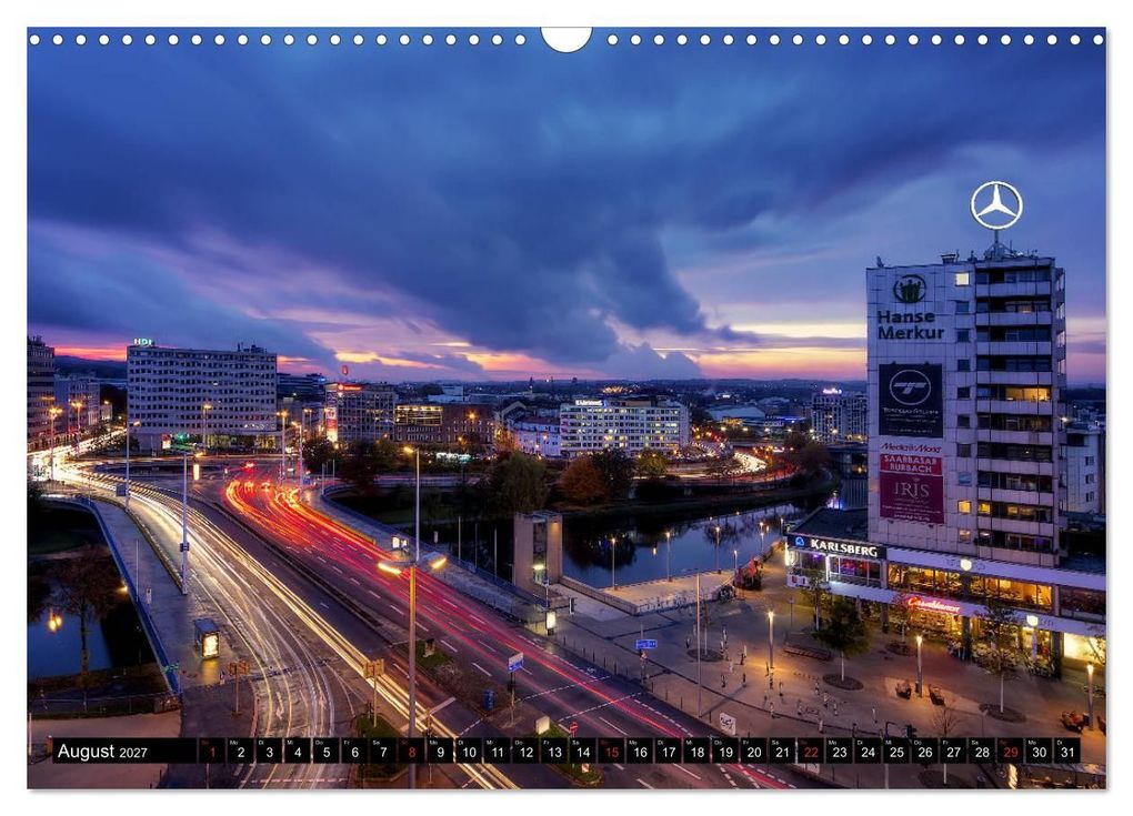 Weitere Ansicht: City Lights Saarbrücken (Wandkalender 2027 DIN A3 quer), CALVENDO Monatskalender | Bettina Dittmann, Calvendo