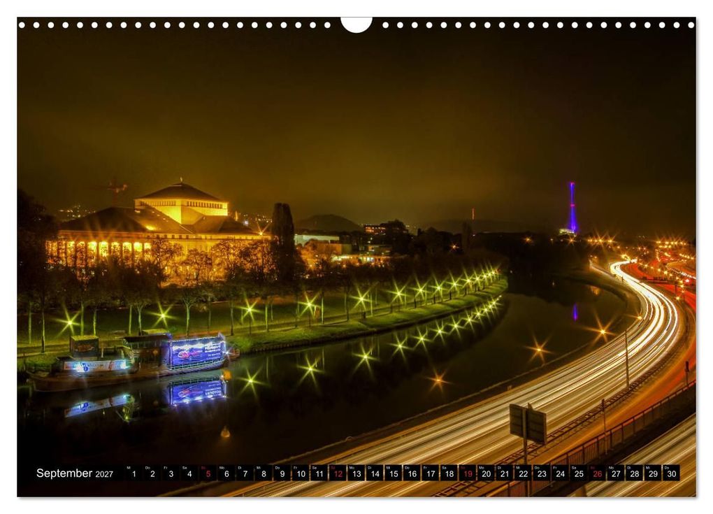 Weitere Ansicht: City Lights Saarbrücken (Wandkalender 2027 DIN A3 quer), CALVENDO Monatskalender | Bettina Dittmann, Calvendo