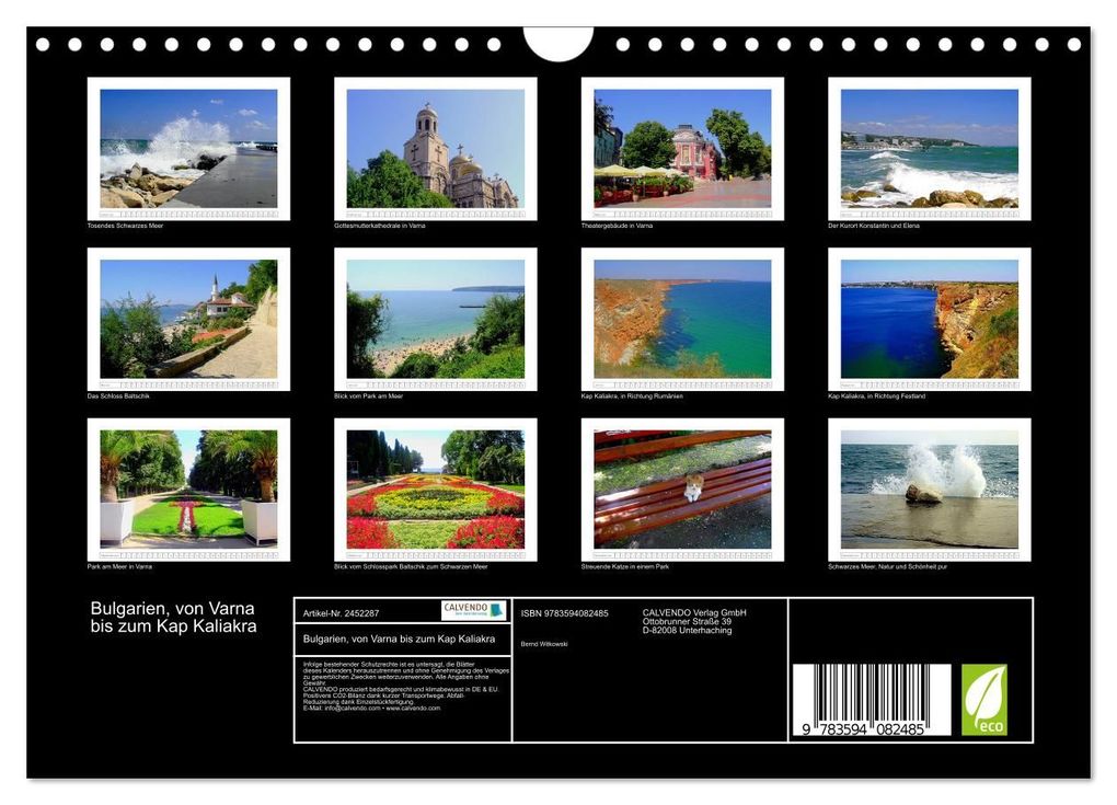 Weitere Ansicht: Bulgarien, von Varna bis zum Kap Kaliakra (Wandkalender 2027 DIN A4 quer), CALVENDO Monatskalender | Bernd Witkowski, Calvendo