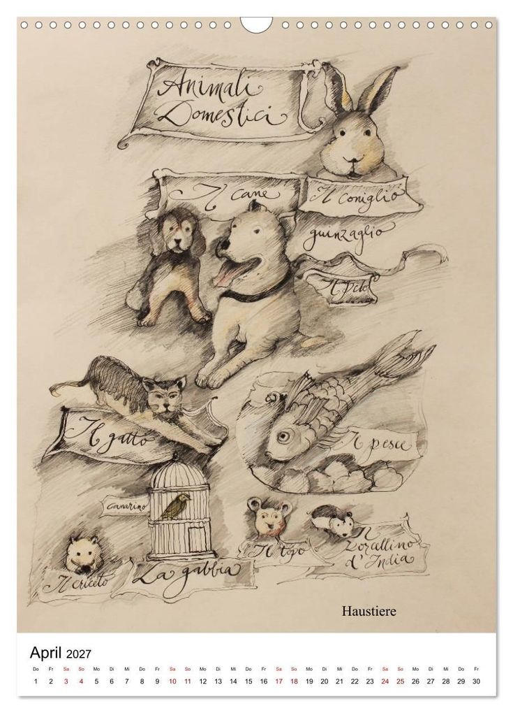 Weitere Ansicht: Italienisch Lernen in Bildern (Wandkalender 2027 DIN A3 hoch), CALVENDO Monatskalender | Eva Demuth, Calvendo