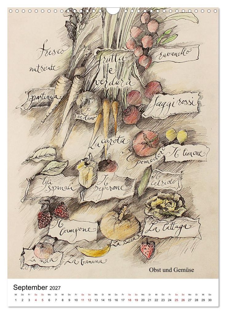 Weitere Ansicht: Italienisch Lernen in Bildern (Wandkalender 2027 DIN A3 hoch), CALVENDO Monatskalender | Eva Demuth, Calvendo