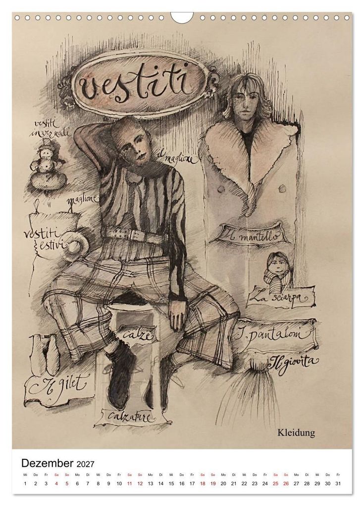 Weitere Ansicht: Italienisch Lernen in Bildern (Wandkalender 2027 DIN A3 hoch), CALVENDO Monatskalender | Eva Demuth, Calvendo