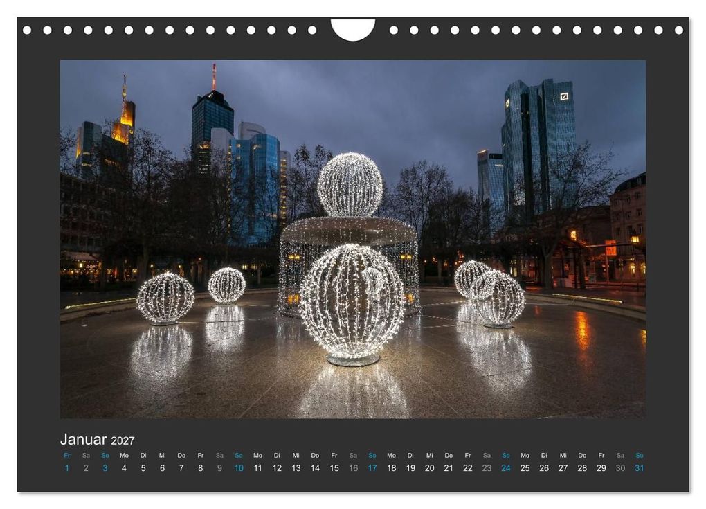 Weitere Ansicht: FRANKFURT - Nachtlichter 2027 (Wandkalender 2027 DIN A4 quer), CALVENDO Monatskalender | Georg Stelzner, Calvendo