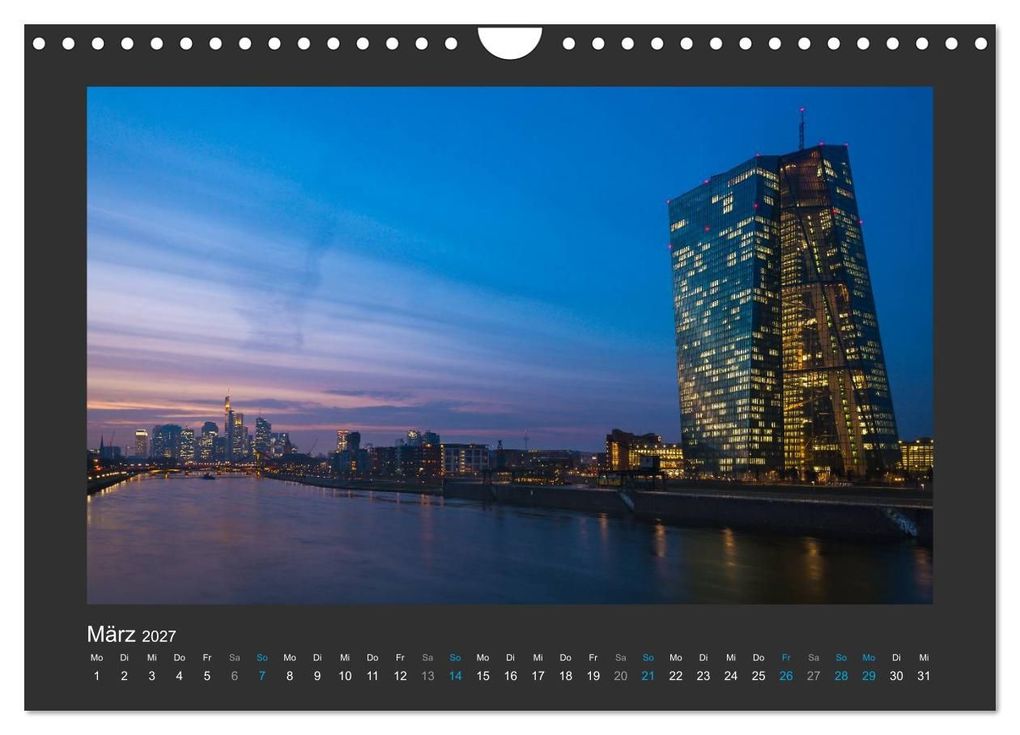 Weitere Ansicht: FRANKFURT - Nachtlichter 2027 (Wandkalender 2027 DIN A4 quer), CALVENDO Monatskalender | Georg Stelzner, Calvendo