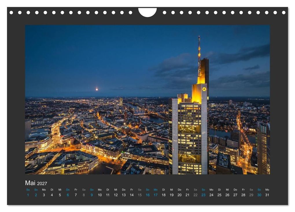 Weitere Ansicht: FRANKFURT - Nachtlichter 2027 (Wandkalender 2027 DIN A4 quer), CALVENDO Monatskalender | Georg Stelzner, Calvendo