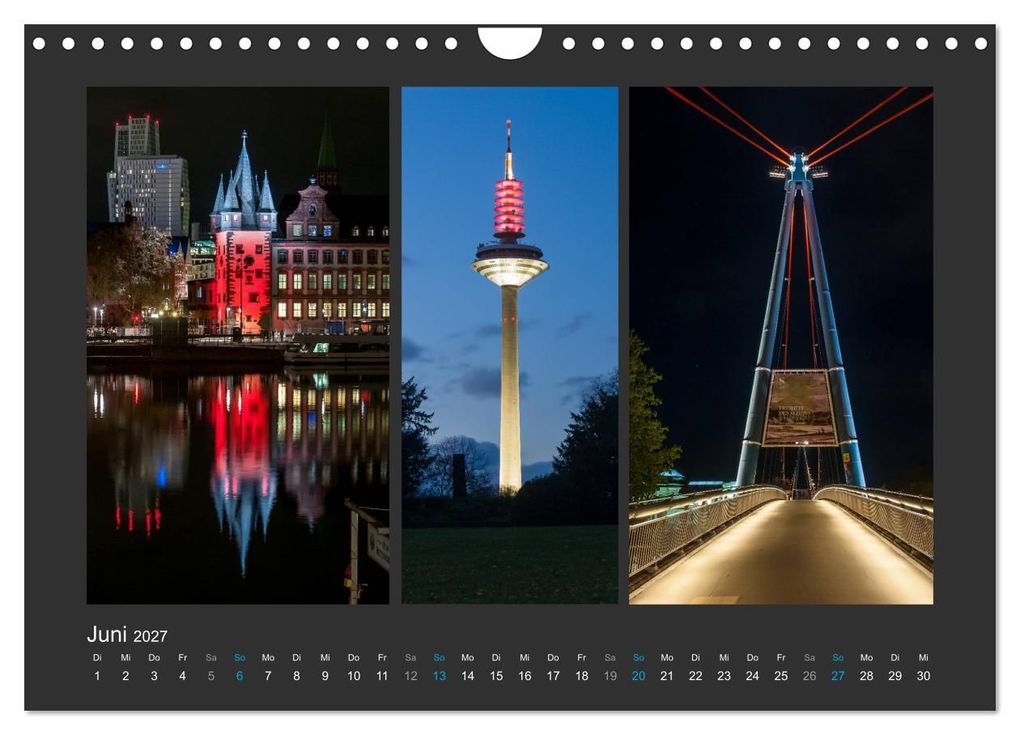 Weitere Ansicht: FRANKFURT - Nachtlichter 2027 (Wandkalender 2027 DIN A4 quer), CALVENDO Monatskalender | Georg Stelzner, Calvendo