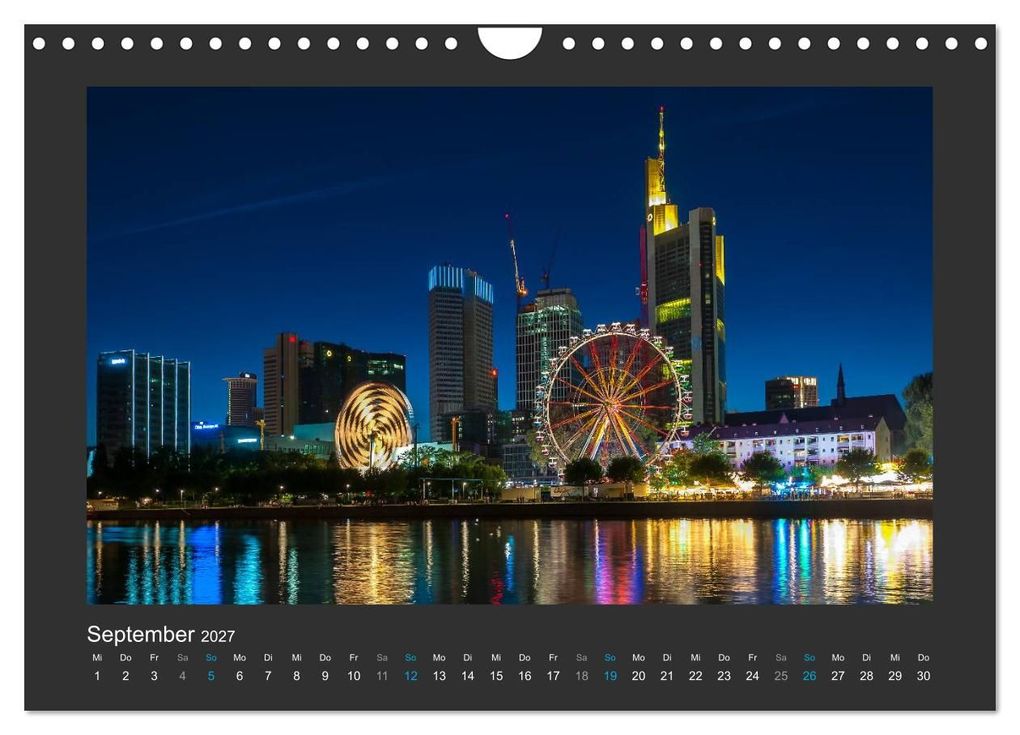 Weitere Ansicht: FRANKFURT - Nachtlichter 2027 (Wandkalender 2027 DIN A4 quer), CALVENDO Monatskalender | Georg Stelzner, Calvendo