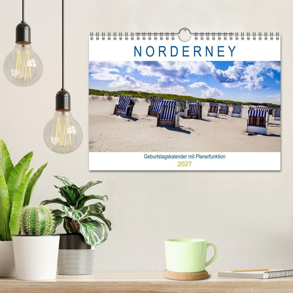 Weitere Ansicht: NORDERNEY Geburtstagskalender mit Planerfunktion (Wandkalender 2027 DIN A4 quer), CALVENDO Monatskalender | Andrea Dreegmeyer, Calvendo